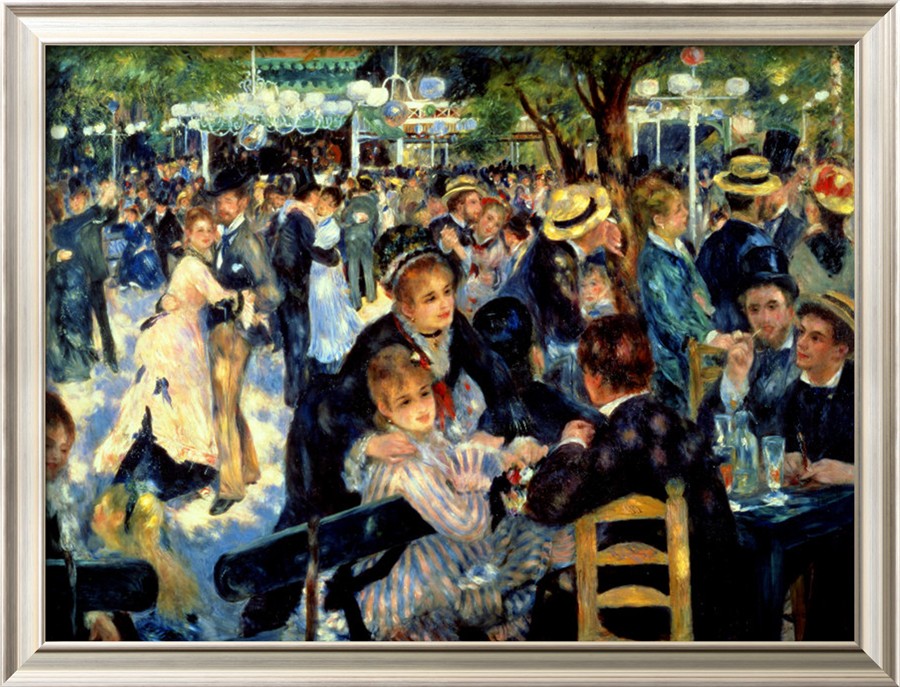 Ball at the Moulin De La Galette, 1876 - Pierre Auguste Renoir Painting